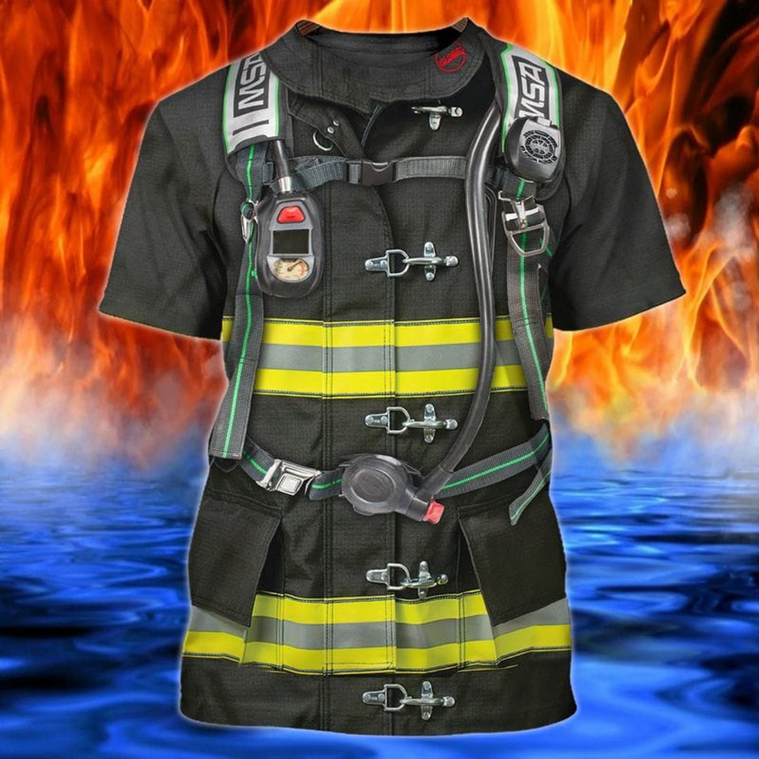 FUNSTUFFPRINT 3D All Over Print Equipment Fire Tool Tee Shirt, Best Firefighter Apparel For Firefighter Lovers 3D T-shirt