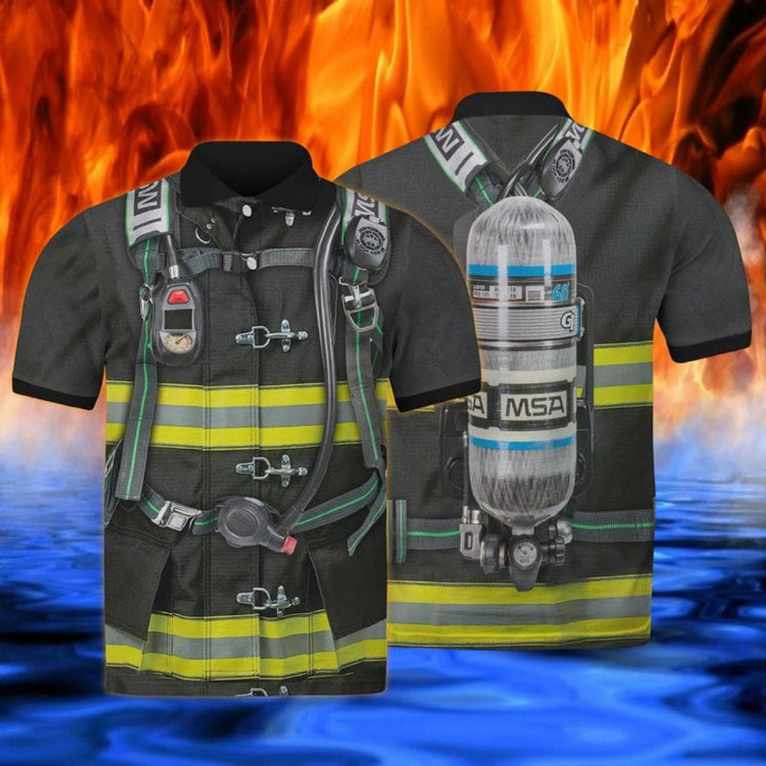 FUNSTUFFPRINT 3D All Over Print Equipment Fire Tool Tee Shirt, Best Firefighter Apparel For Firefighter Lovers 3D T-shirt