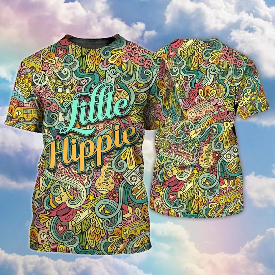 Sunflower Hippie Peace T-Shirt, Hipster Shirts, Vintage Hippie Shirt
