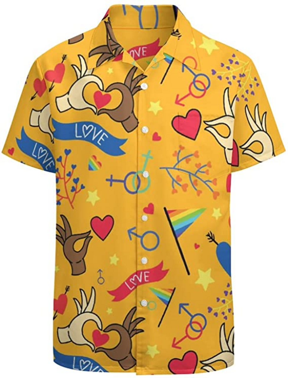 Love Pride Love Is Love Hawaii Shirt, Hawaiian 3D T Shirt For Lesbian, Gaymer Gift Hawaiian Shirt
