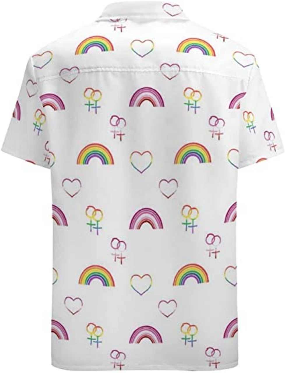 Lgbtq Hawaiian Shirt, Pride Month Rainbow Lgbt Print Summer Hawaiian Shirts Beach Shirts Gift