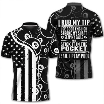 Polo Shirt For Pool Players, All Over Print Billiard Polo Shirt, Pool Lover Polo Shirt