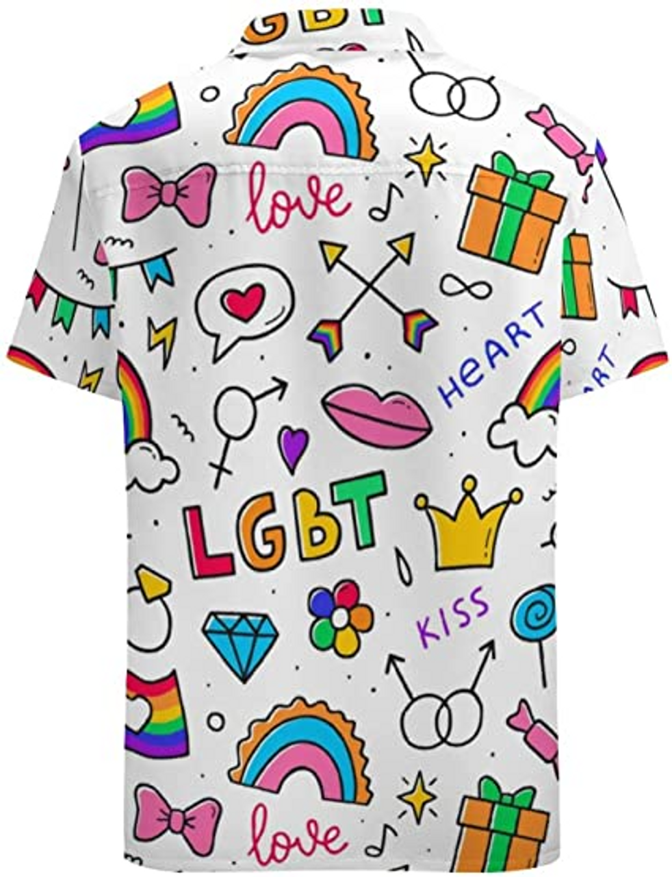 Pride Rainbow Lips Hawaiian T Shirt, Trans Pride Hawaii 3D Shirt For Pride Month, Transgender Pride Shirts