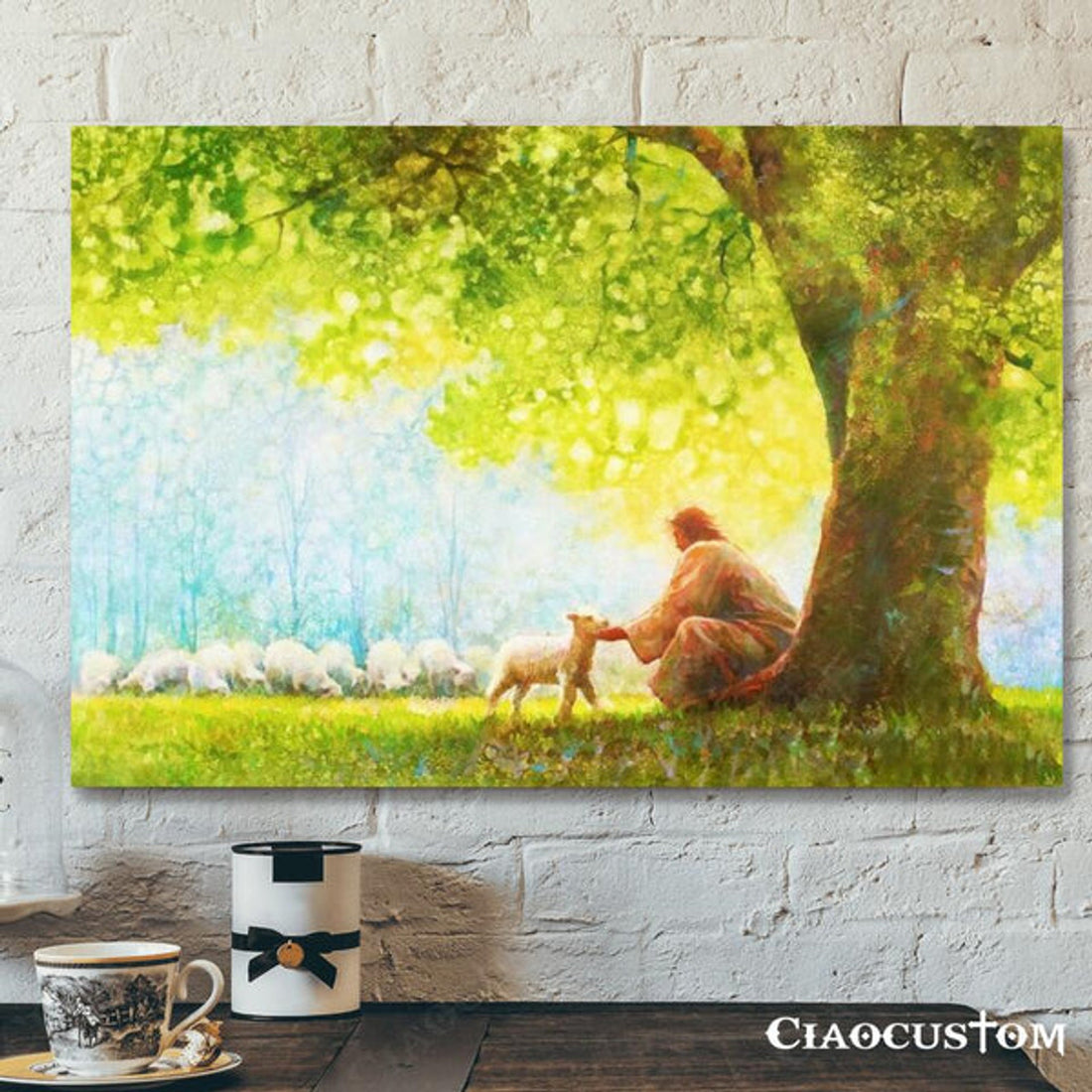He Restoreth My Soul Original - Jesus Poster - Jesus Canvas - Christian Canvas Wall Art - Christian Gift 