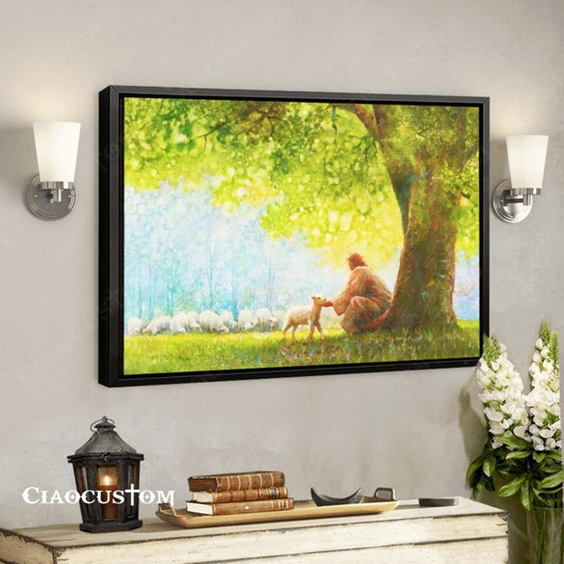 He Restoreth My Soul Original - Jesus Poster - Jesus Canvas - Christian Canvas Wall Art - Christian Gift 