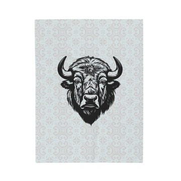 FUNSTUFFPRINT Bison Design Velveteen Plush Blanket