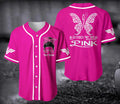 Custom Personalized Glitter Name Color Baseball Jersey For Breast Cancer Month