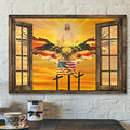 Scripture Canvas Wall Art - Christian Canvas Art - Jesus American Eagle Canvas Poster