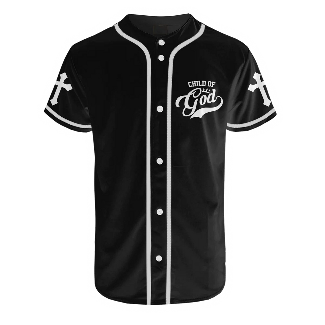 Personalized Jesus Baseball Jersey - Cross Baseball Jersey - Gift For Christians - Child Of God Custom Printed 3D Baseball Jersey Shirt For Men Women