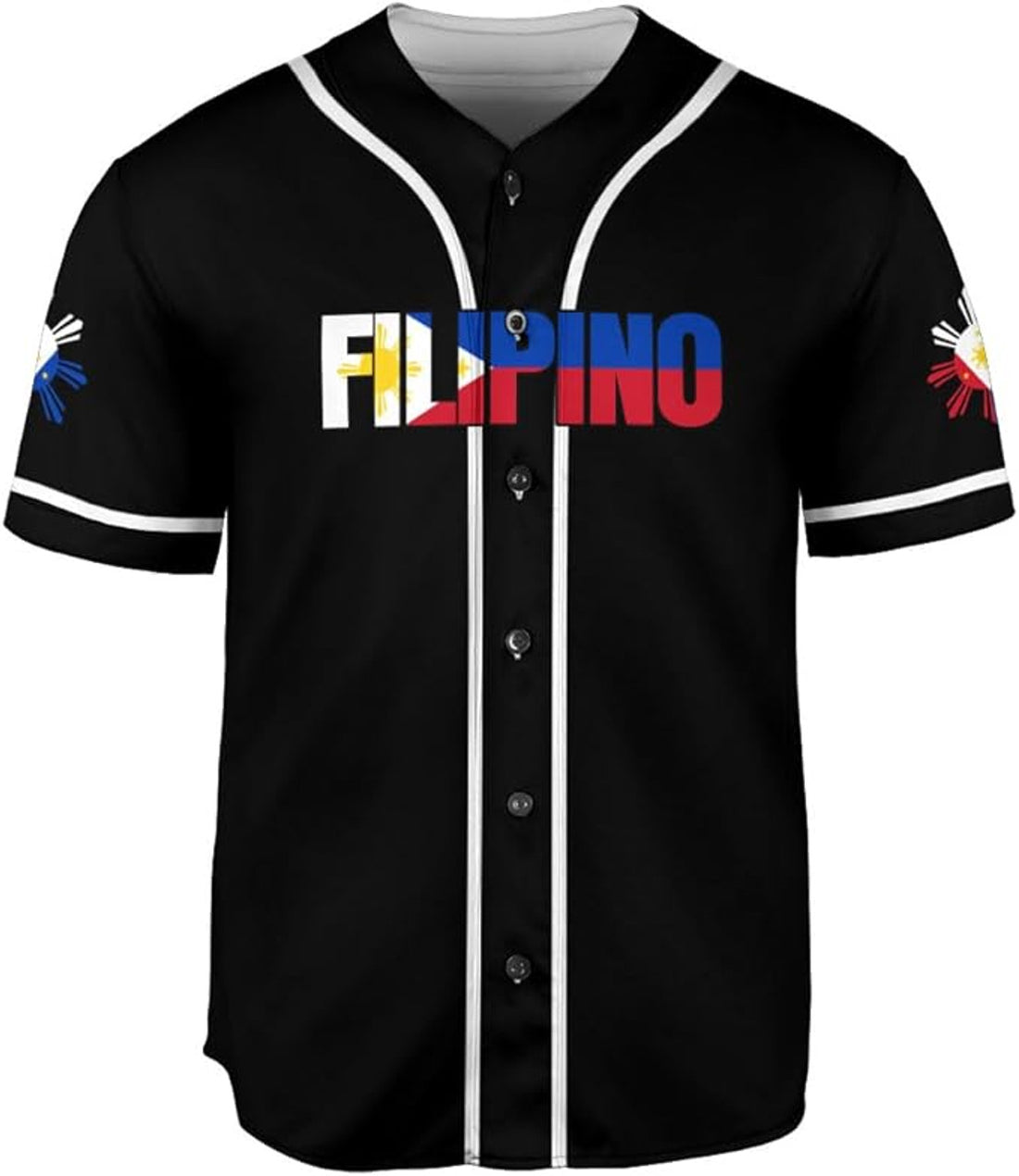 Custom Philippines Baseball Jersey Filipino Flag Baseball Jersey Philippines