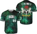 Custom Nigeria Baseball Jersey Nigerian Flag Jersey Shirts Nigeria Flag Pride