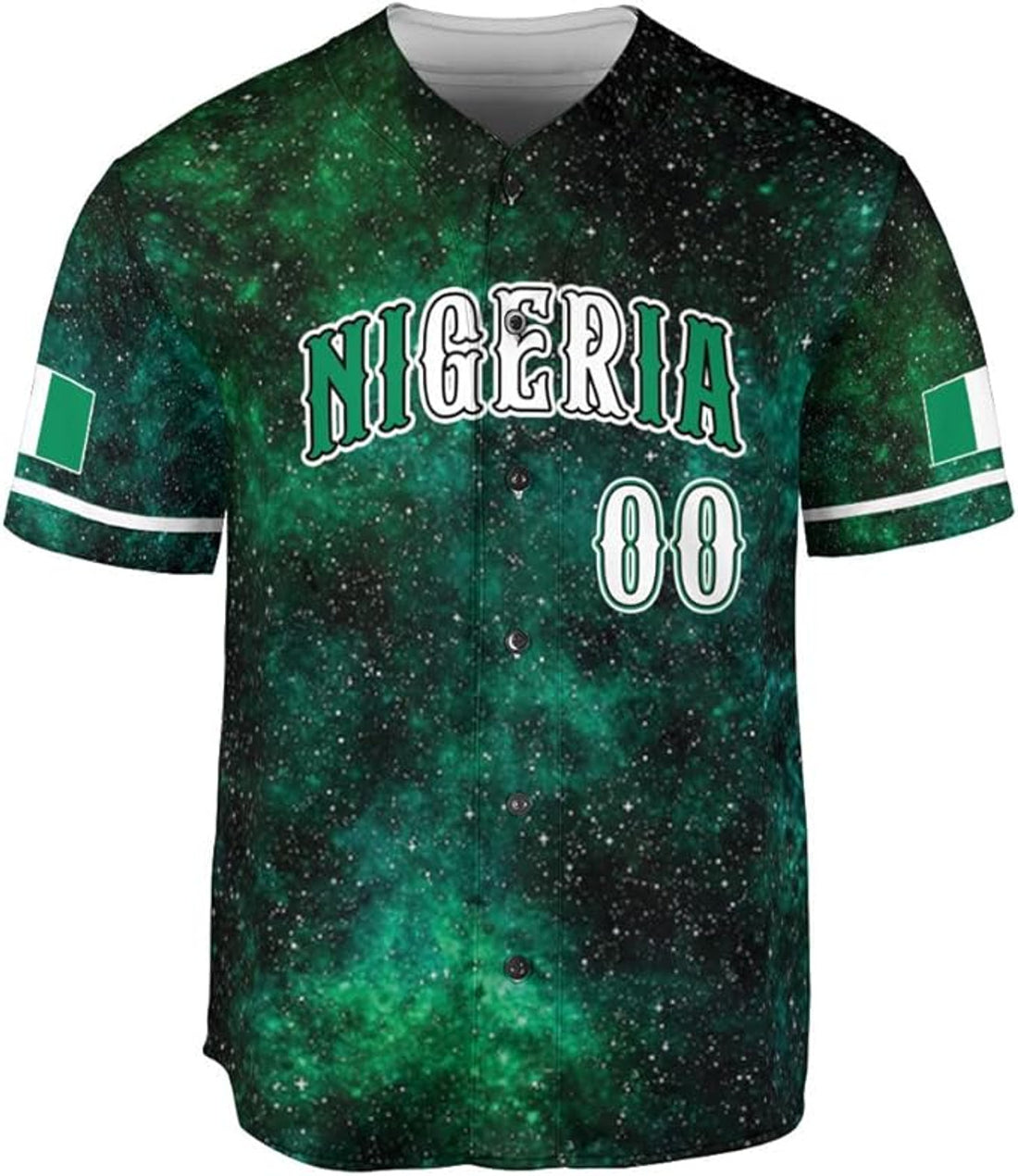 Custom Nigeria Baseball Jersey Nigerian Flag Jersey Shirts Nigeria Flag Pride