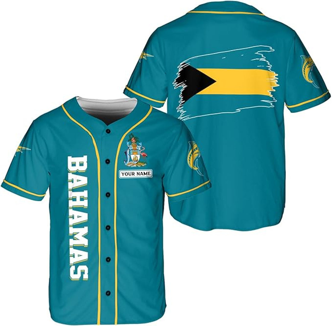 Custom Bahamas Jerseys for Men Bahamas Men Bahamas Jersey Baseball Pride Flag 3D Baseball Jersey