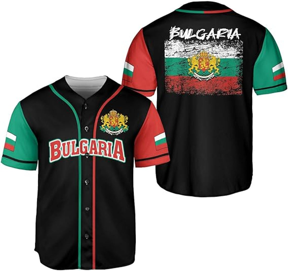 Custom Bulgaria Jerseys for Men Bulgarian Flag T-Shirt Bulgaria Coat of Arms