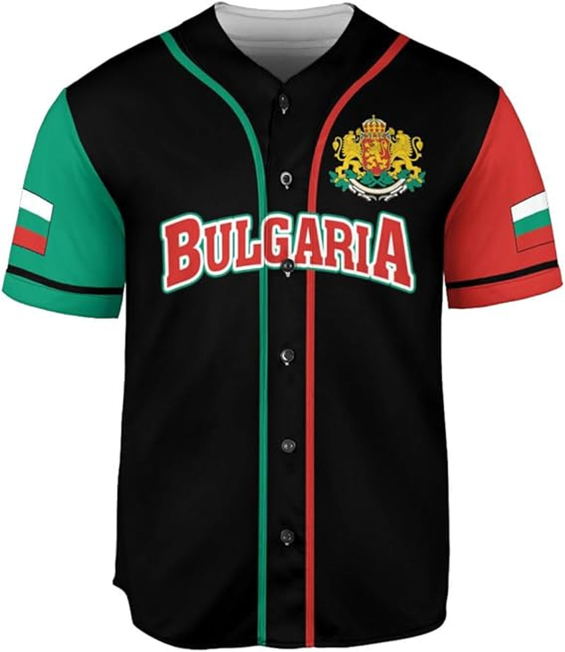 Custom Bulgaria Jerseys for Men Bulgarian Flag T-Shirt Bulgaria Coat of Arms
