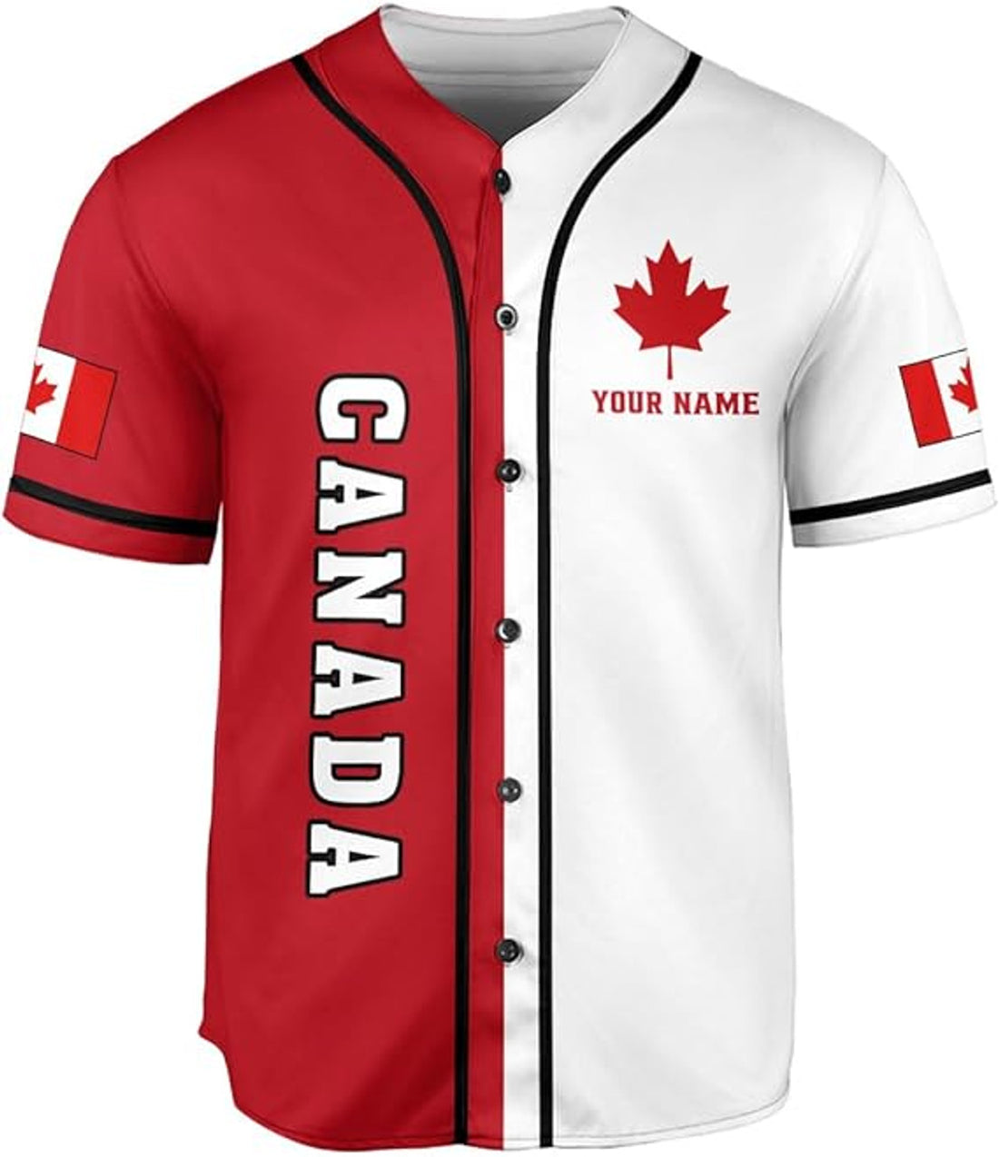 Canada Baseball Jersey Canada Shirts for Men & Women Canada Flag Maple Leaf Jers