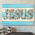 Scripture Canvas Wall Art - Christian Canvas Art - Jesus Beach Canvas Poster 