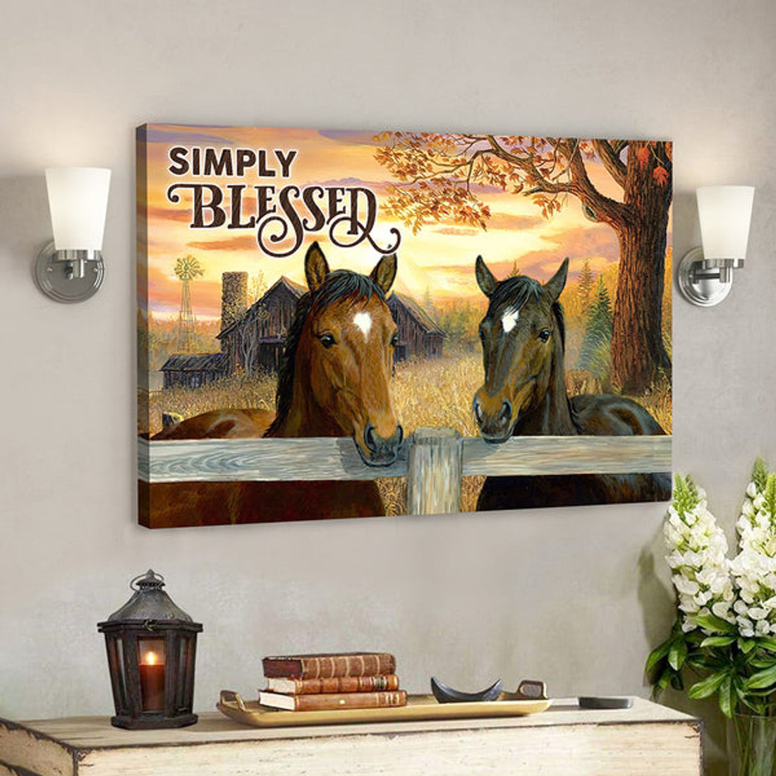 Bible Verse Canvas - Christian Canvas Art - Simply Blessed 