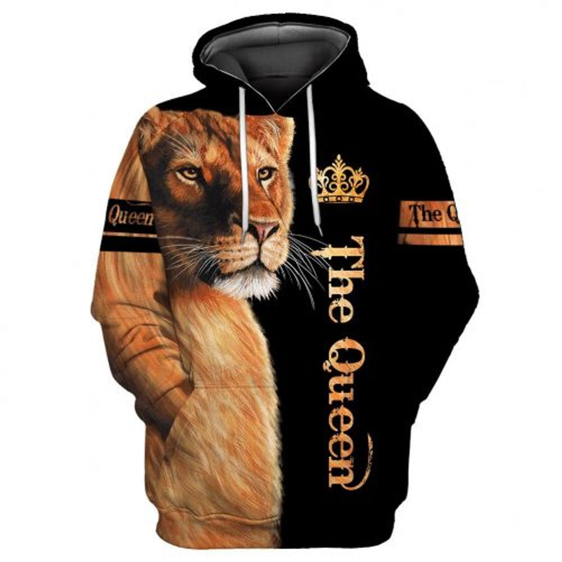 FUNSTUFFPRINT Lion 3D All Over Printed Hoodie The Queen 3D Hoodie and Zip Hoodie