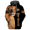 FUNSTUFFPRINT Lion 3D All Over Printed Hoodie The Queen 3D Hoodie and Zip Hoodie