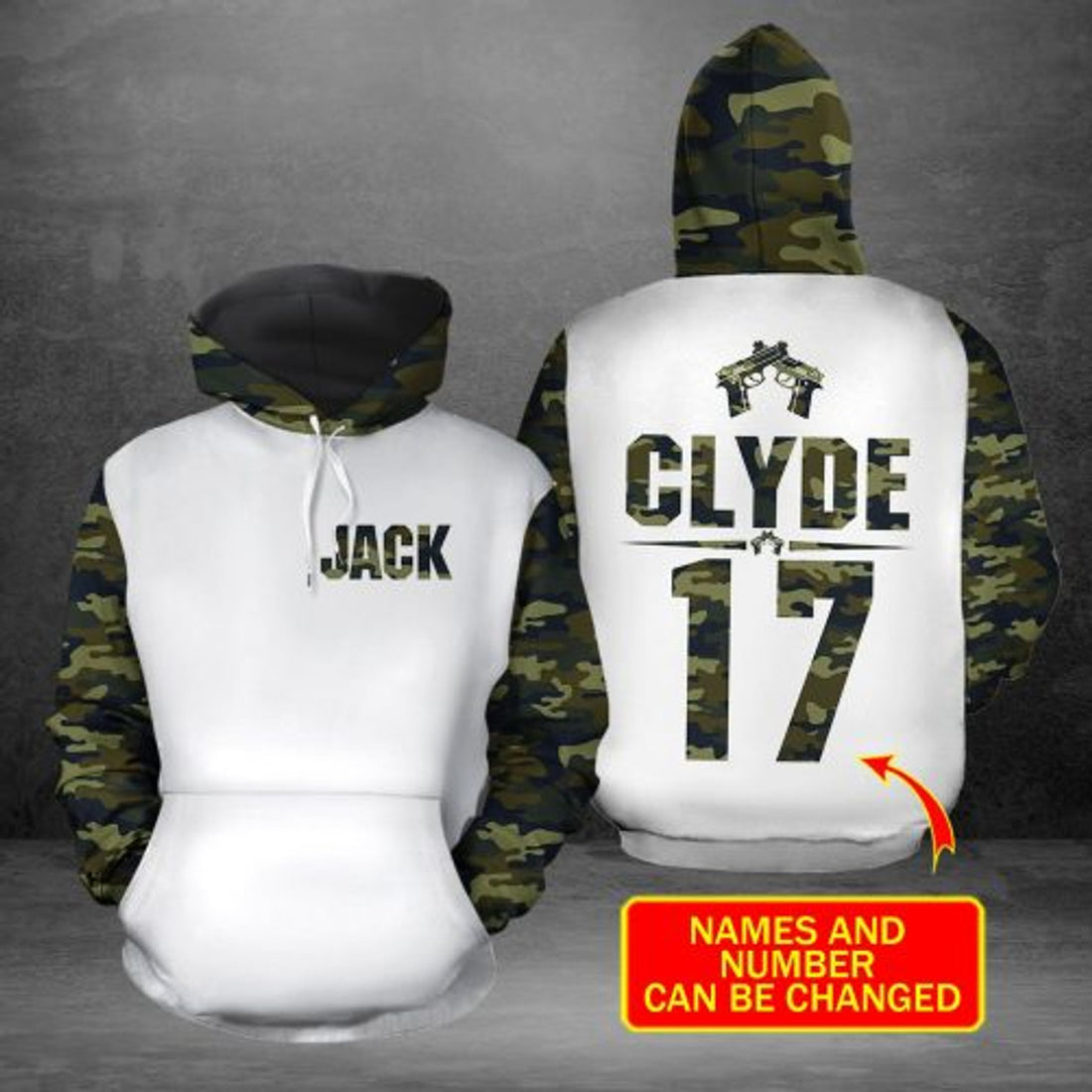 FUNSTUFFPRINT Personalized Couple 3D Hoodie She Keeps Me Wild He Keeps Me Safe Brown 3D Hoodie and Zip Hoodie