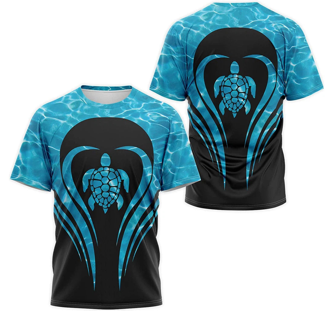 FUNSTUFFPRINT Personalized T-Shirt, Hoodie - Turtle Sea Pattern 3D T-shirt