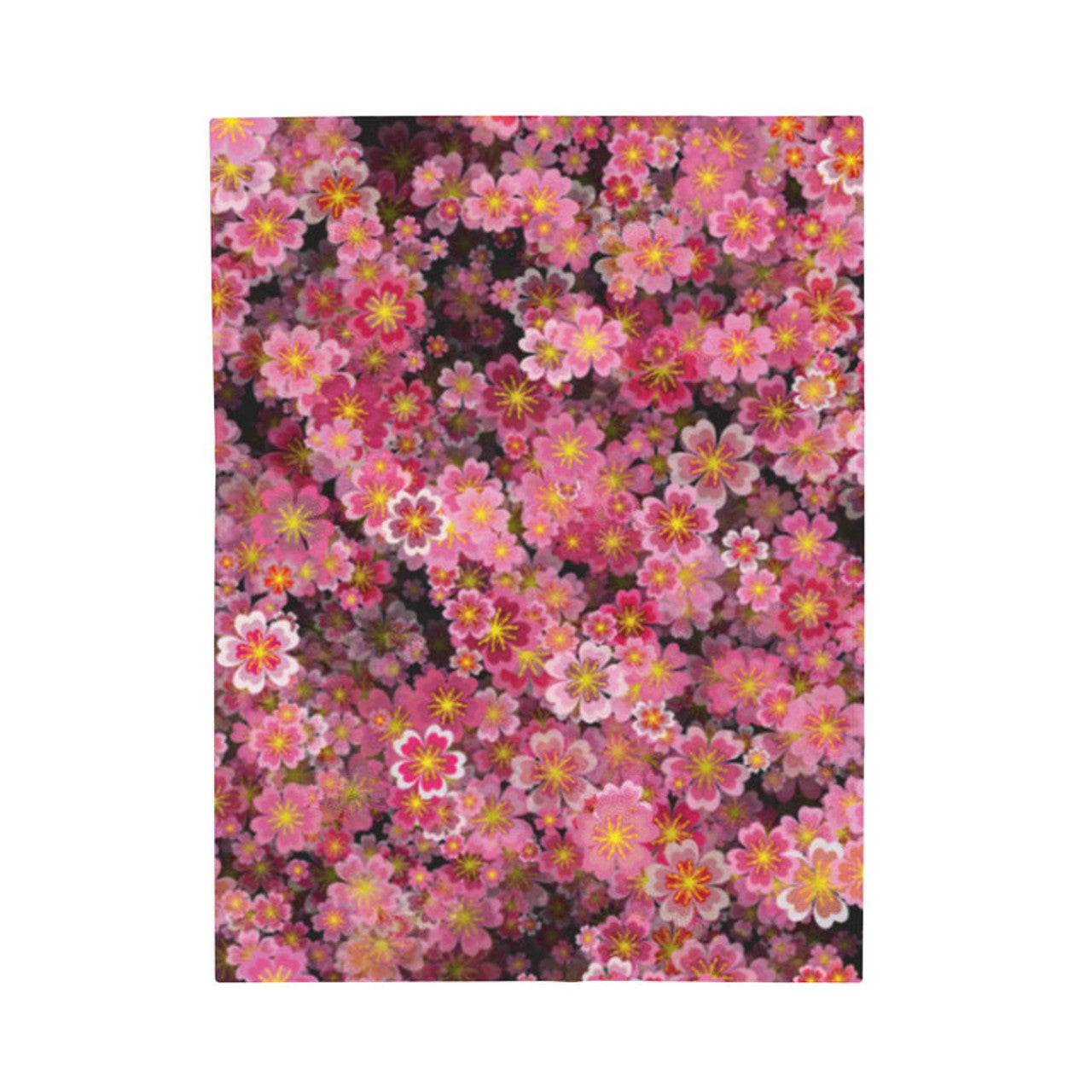 FUNSTUFFPRINT Blossoms Velveteen Plush Blanket
