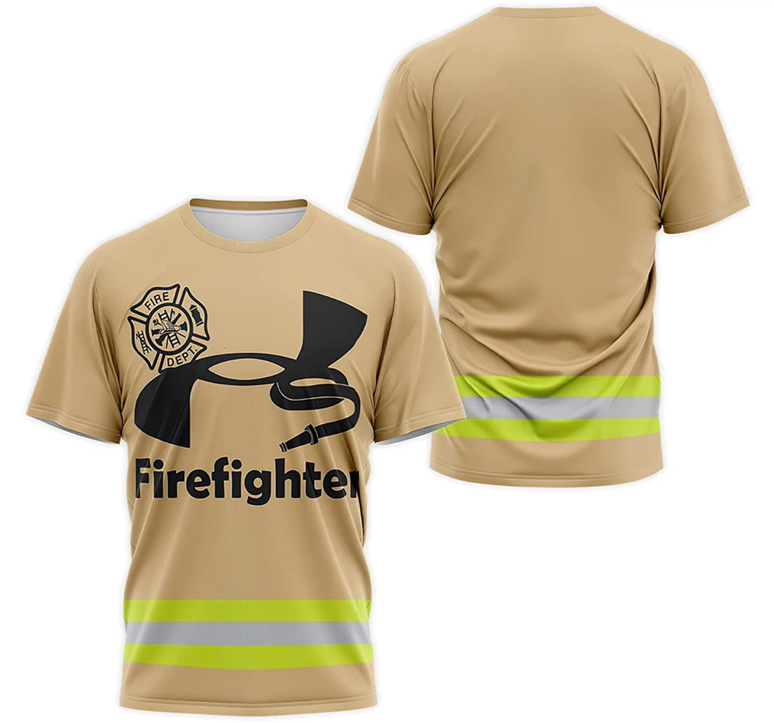 FUNSTUFFPRINT Personalized T-Shirt, Hoodie - Firefighter Water Tap Costume 3D T-shirt
