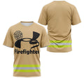 FUNSTUFFPRINT Personalized T-Shirt, Hoodie - Firefighter Water Tap Costume 3D T-shirt