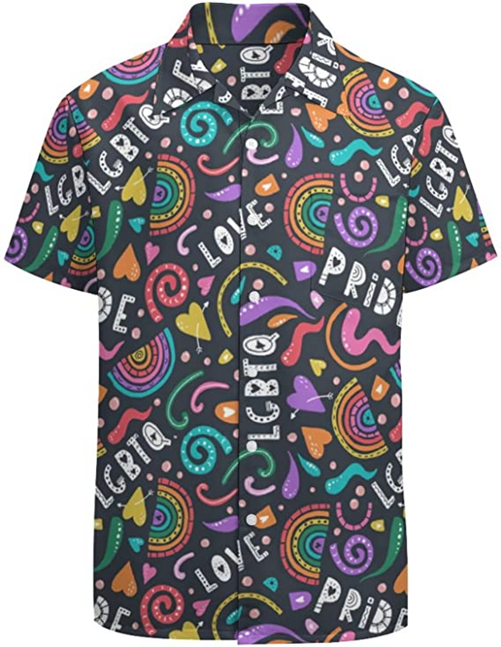 Pride Lgbtq Rainbow Hawaiian Shirt, Love Hawaiian Shirt For Lesbian, Gift For Couple Gay Man, Lesbian Gift