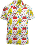 Men's Casual Button Down Short Sleeve Shirt Pride Month Rainbow LGBT Print Summer Hawaiian Shirts Beach Shirts Gift