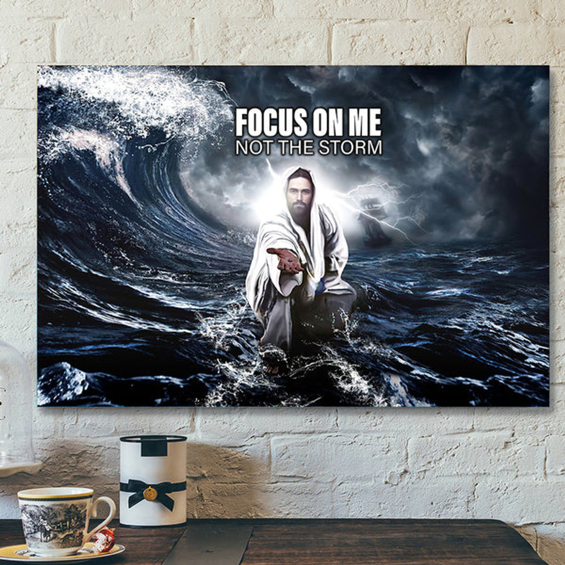 Jesus Canvas Art - Scripture Wall Decor - Jesus Focus On Me Canvas Poster