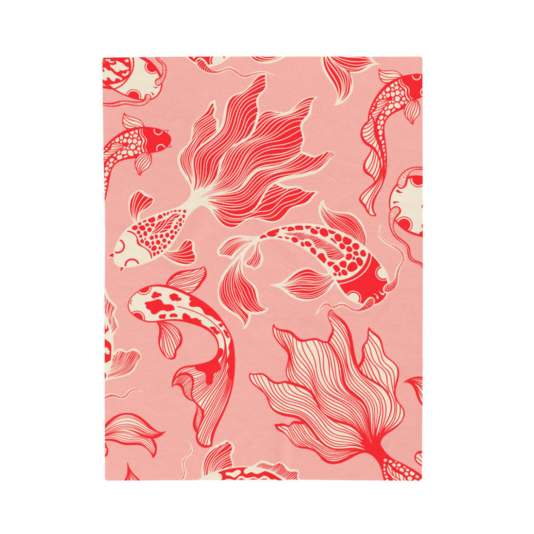 FUNSTUFFPRINT Koi Velveteen Plush Blanket