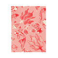 FUNSTUFFPRINT Koi Velveteen Plush Blanket