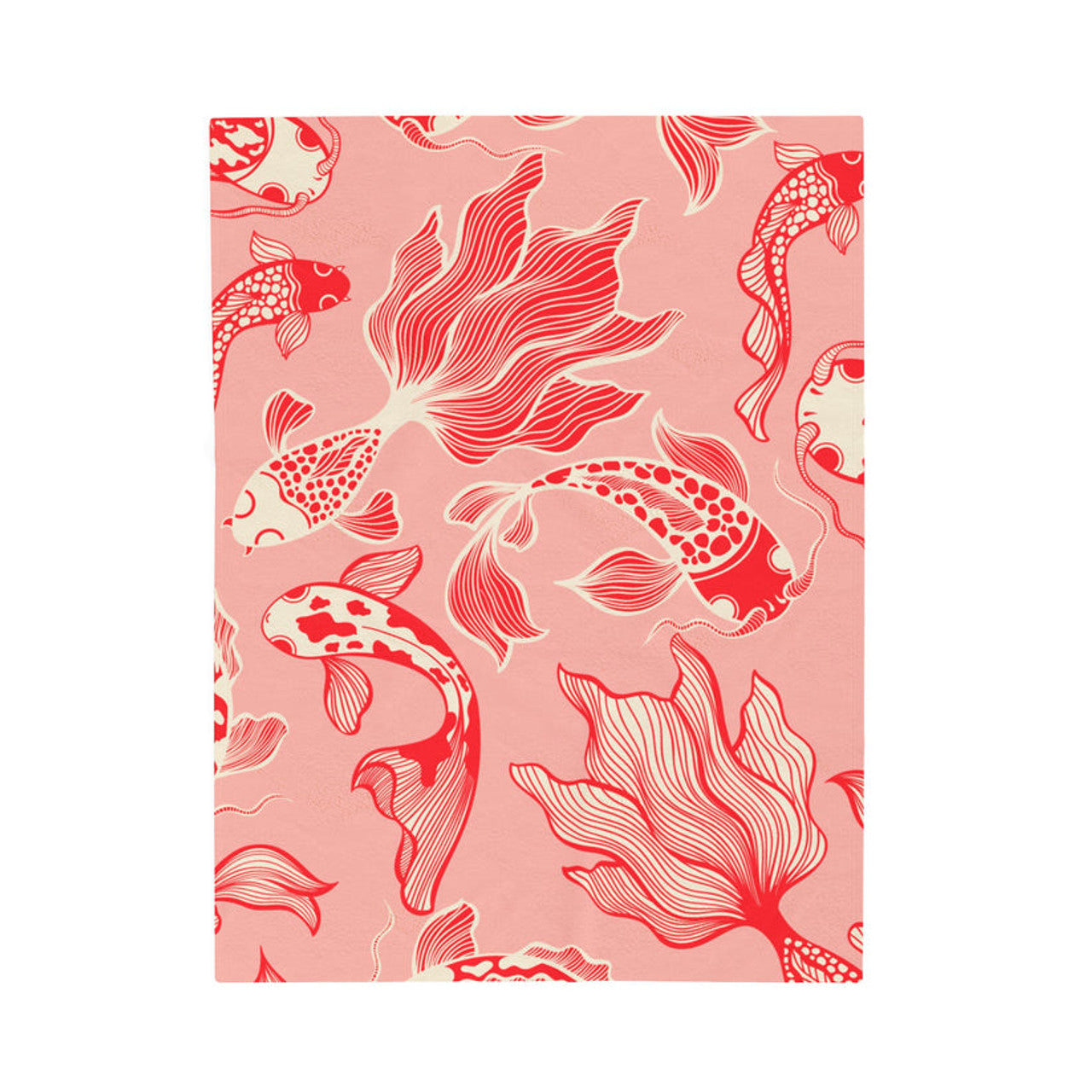 FUNSTUFFPRINT Koi Velveteen Plush Blanket