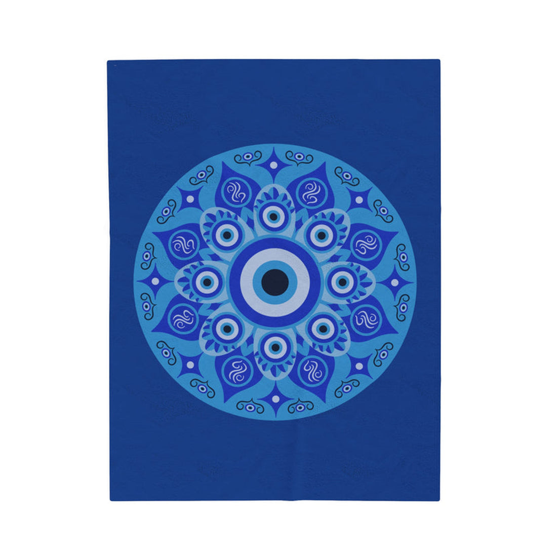 FUNSTUFFPRINT Evil Eye Velveteen Plush Blanket