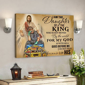 Bible Verse Canvas Painting - Scripture Canvas - Jesus I Am The Daughter Of The King Canvas Poster 