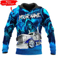 FUNSTUFFPRINT Personalized Trucker 3D Hoodie Trucker And Death 3D Hoodie and Zip Hoodie