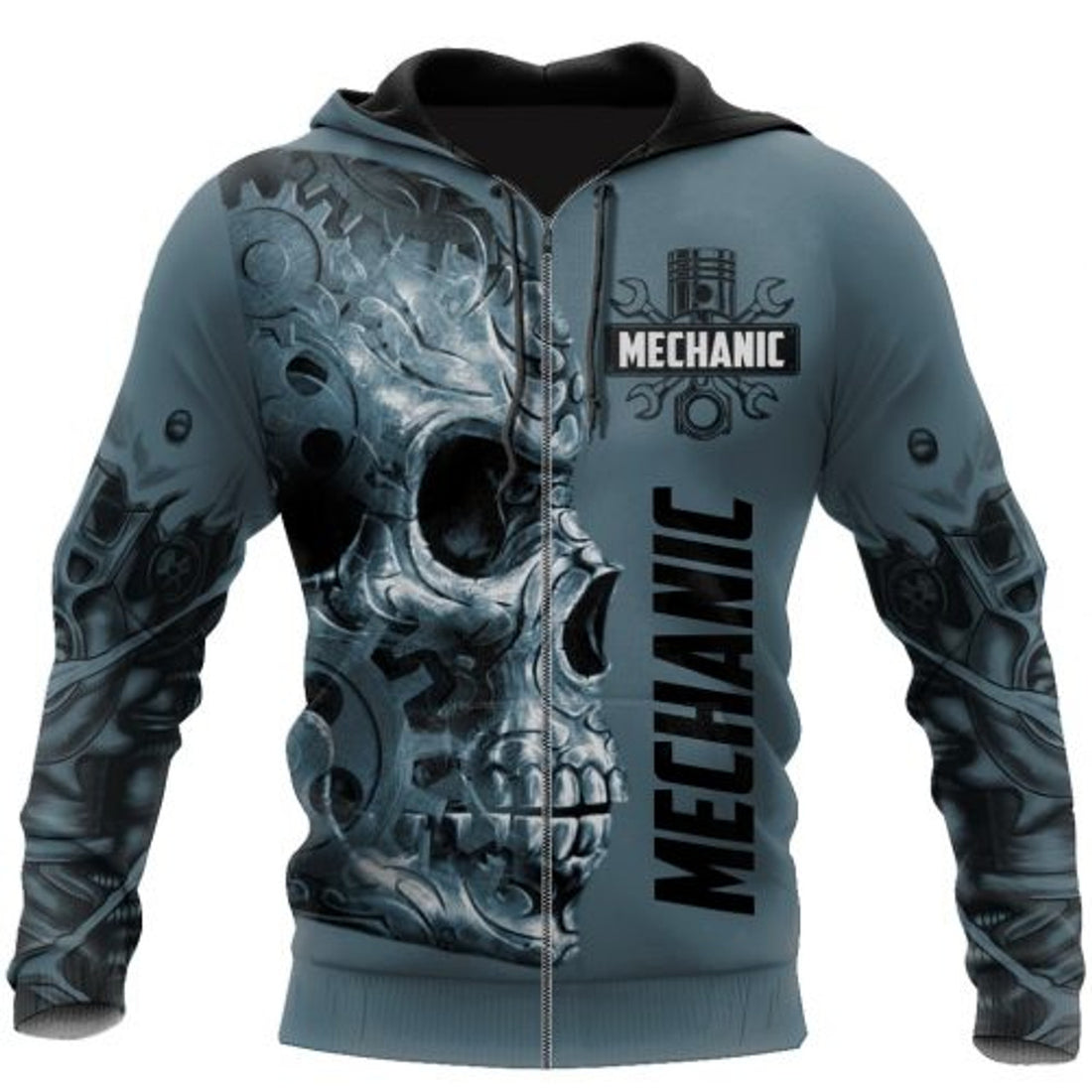FUNSTUFFPRINT Mechanic Skull 3D Hoodie Im Here Because You Broke Something 3D Hoodie and Zip Hoodie