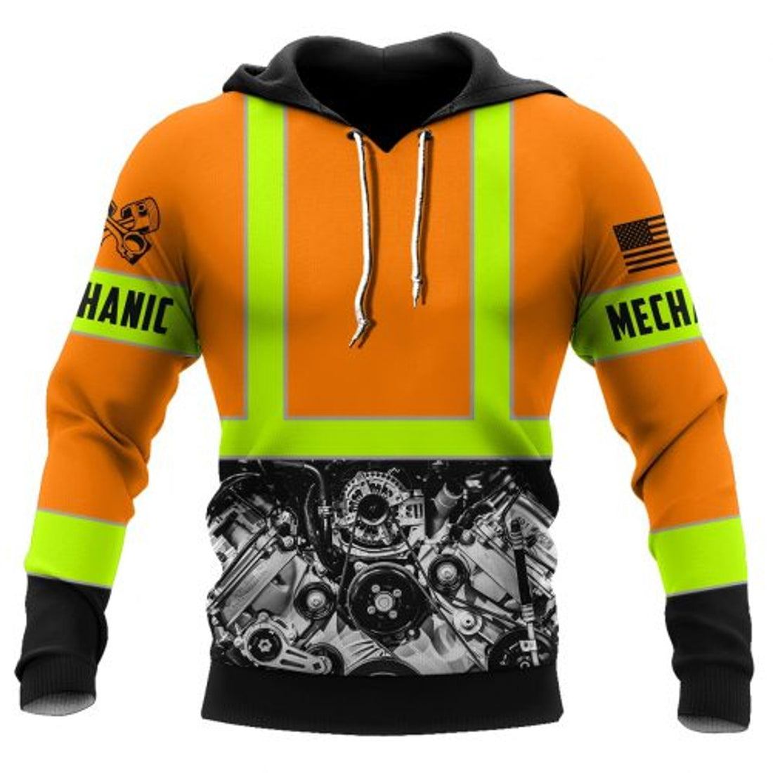 FUNSTUFFPRINT Mechanic 3D Hoodie Not For The Weak 3D Hoodie and Zip Hoodie
