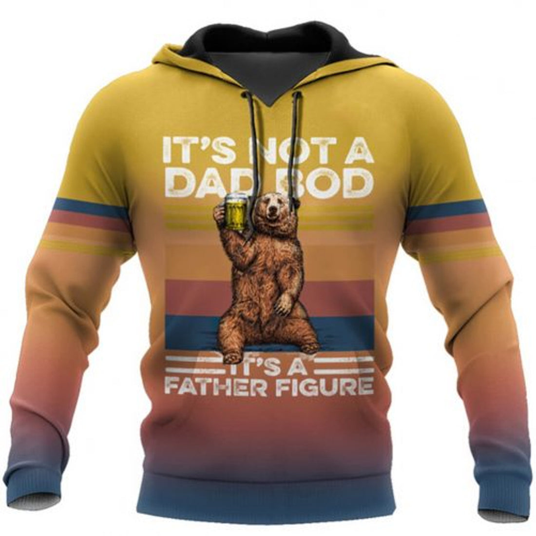 FUNSTUFFPRINT Dad 3D Hoodie Its Not A Dad Bod Its A Father Figure 3D Hoodie and Zip Hoodie