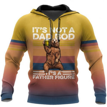 FUNSTUFFPRINT Dad 3D Hoodie Its Not A Dad Bod Its A Father Figure 3D Hoodie and Zip Hoodie