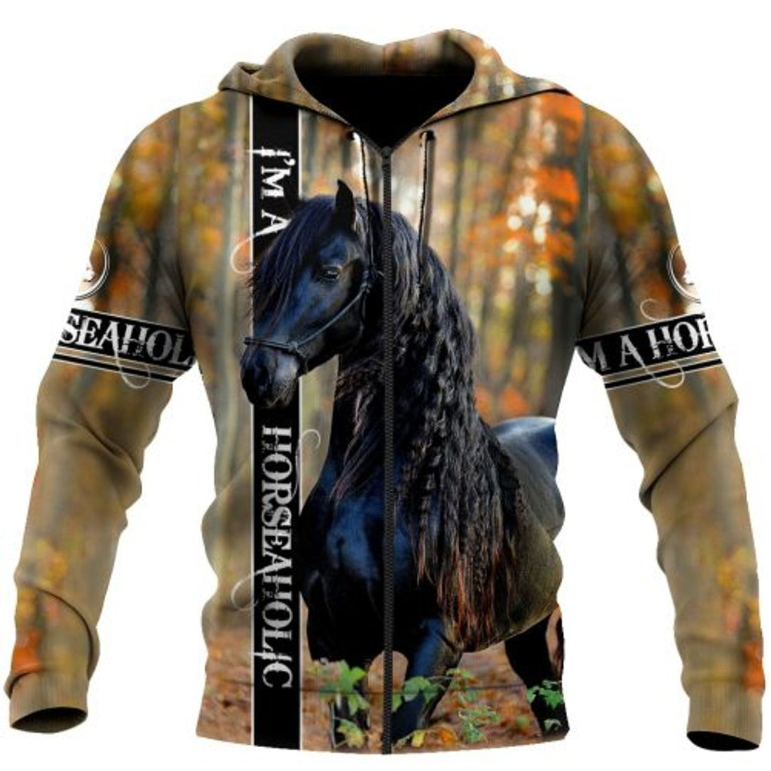 FUNSTUFFPRINT Horse 3D Hoodie Im A Horseaholic 3D Hoodie and Zip Hoodie