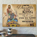 Bible Verse Canvas Painting - Scripture Canvas - Jesus I Am The Daughter Of The King Canvas Poster