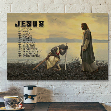 Scripture Canvas Wall Art - Jesus Canvas Art - Jesus Is My Everythings Canvas Poster 