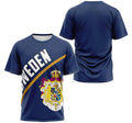 FUNSTUFFPRINT Personalized T-Shirt, Hoodie - Sweden Coat Of Arms 3D T-shirt