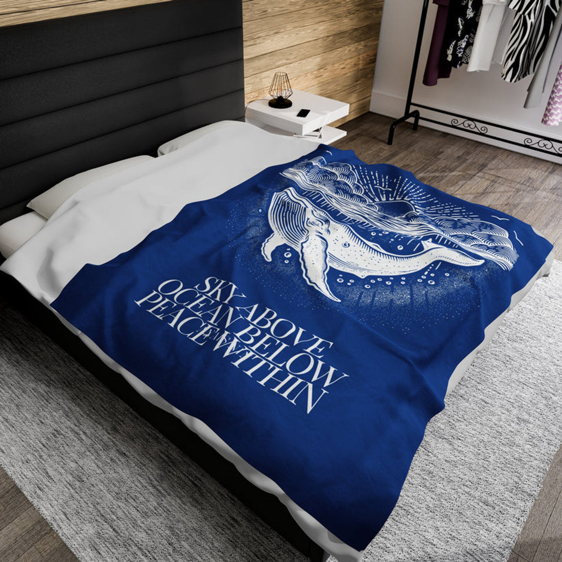 FUNSTUFFPRINT Peace Within Velveteen Plush Blanket