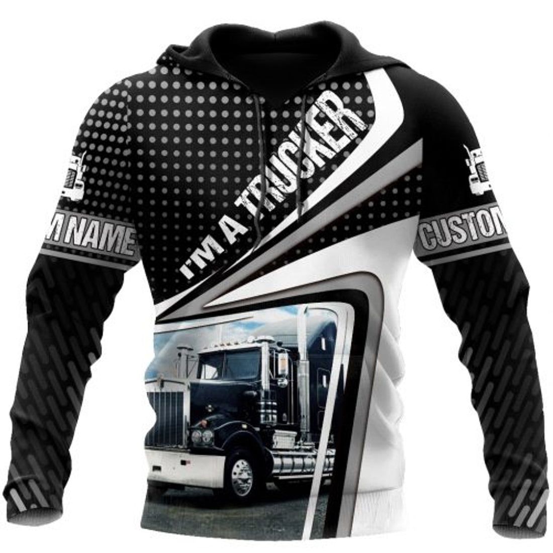 FUNSTUFFPRINT Personalized Trucker 3D Hoodie Im A Trucker 3D Hoodie and Zip Hoodie
