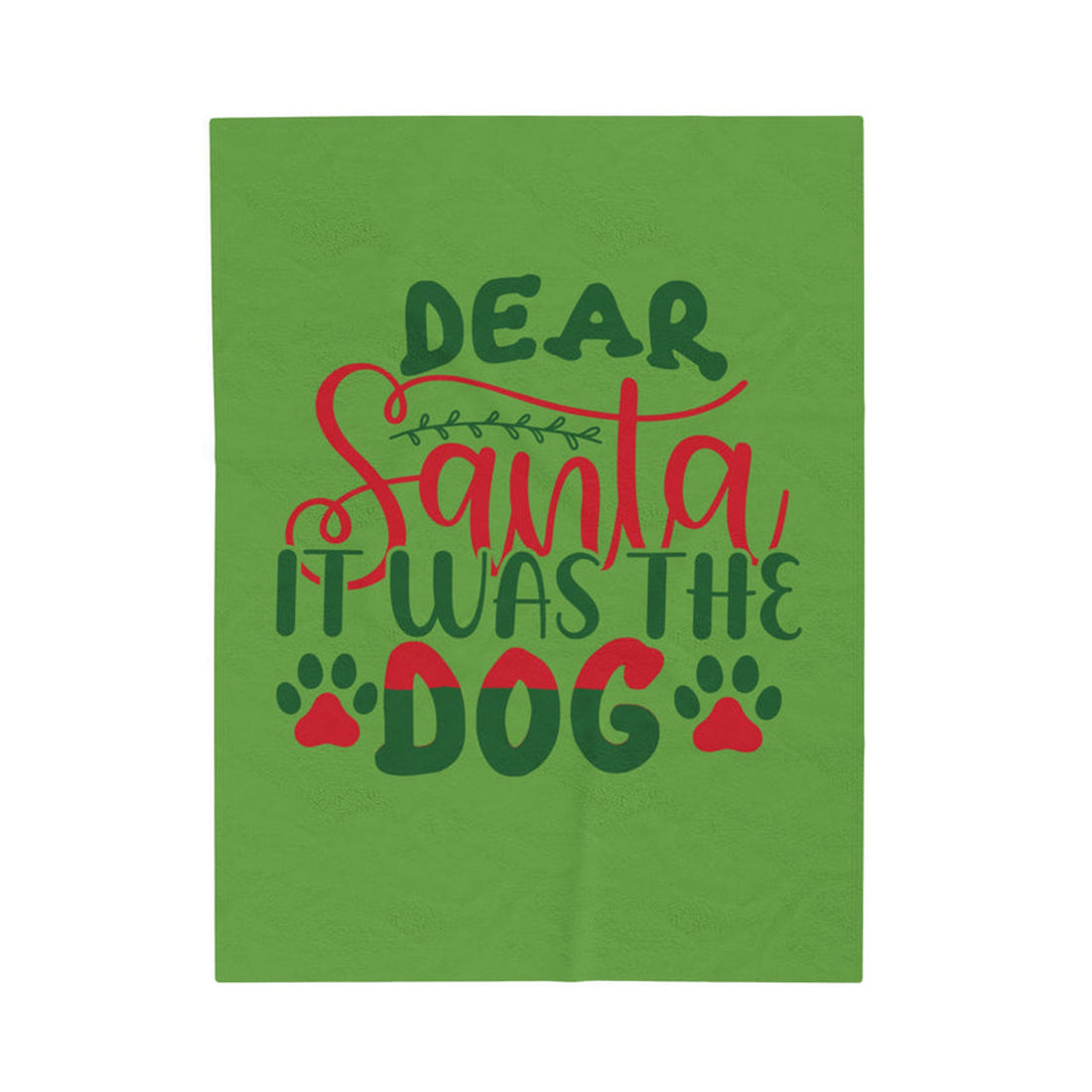 FUNSTUFFPRINT Dear Santa Velveteen Plush Blanket