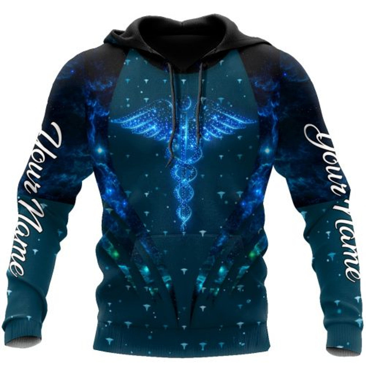 FUNSTUFFPRINT Personalized Nurse Galaxy 3D Hoodie and Zip Hoodie